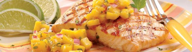 Grilled Salmon with Mango Relish