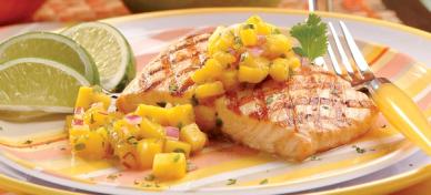 Grilled Salmon with Mango Relish