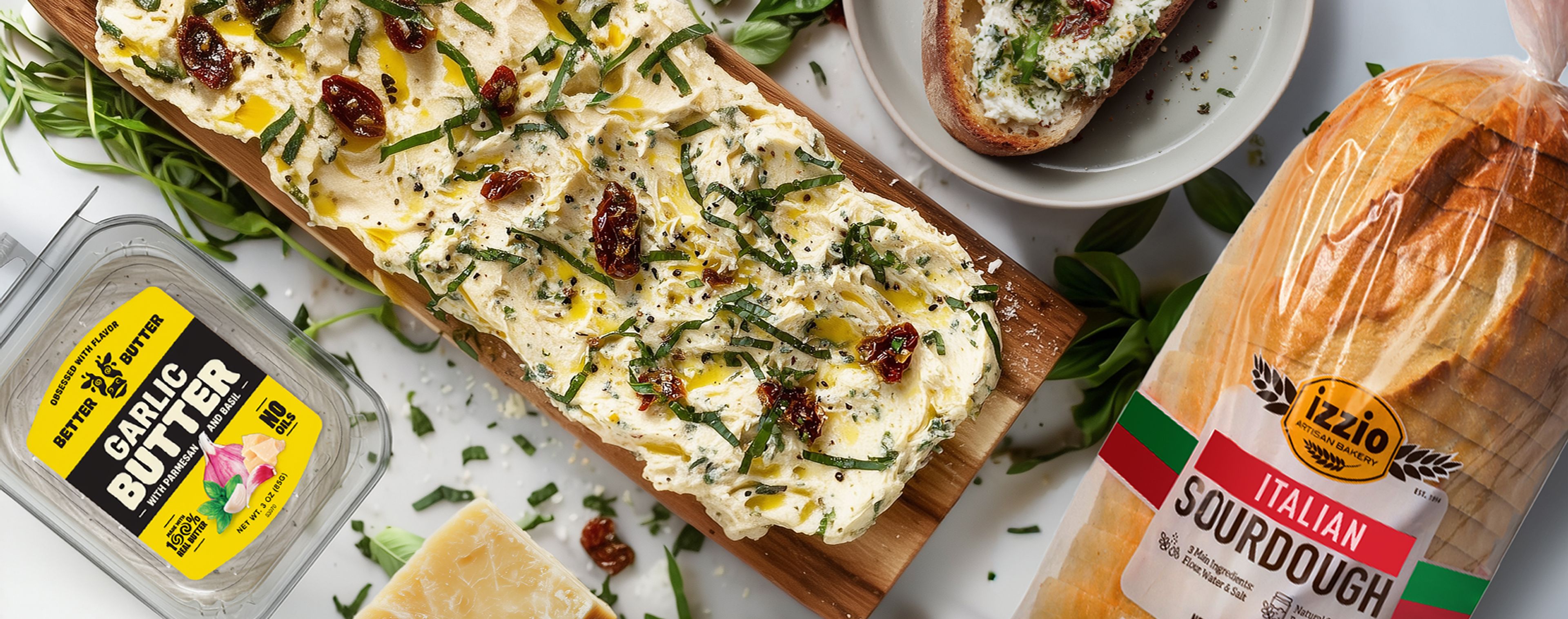 Italian Garlic & Herb Butter Board