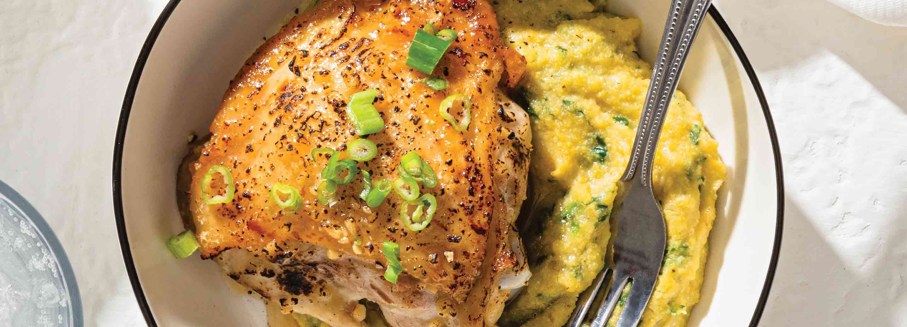 Honey-Garlic Chicken & Polenta