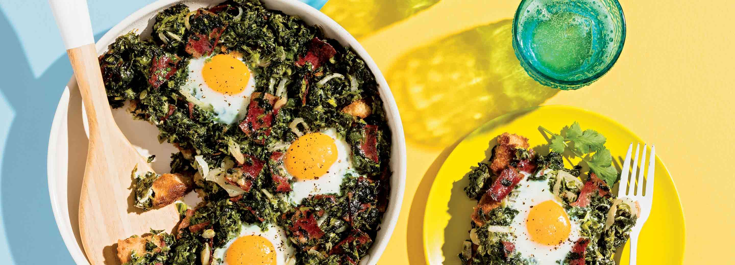 One-Pan Baked Eggs & Greens | Schnucks