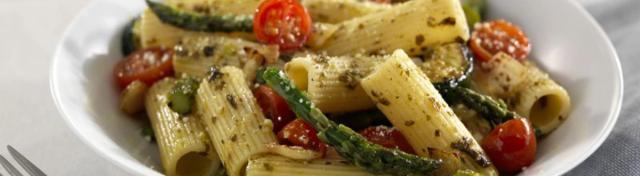 Al Bronzo Mezzi Rigatoni With Pesto & Roasted Vegetables