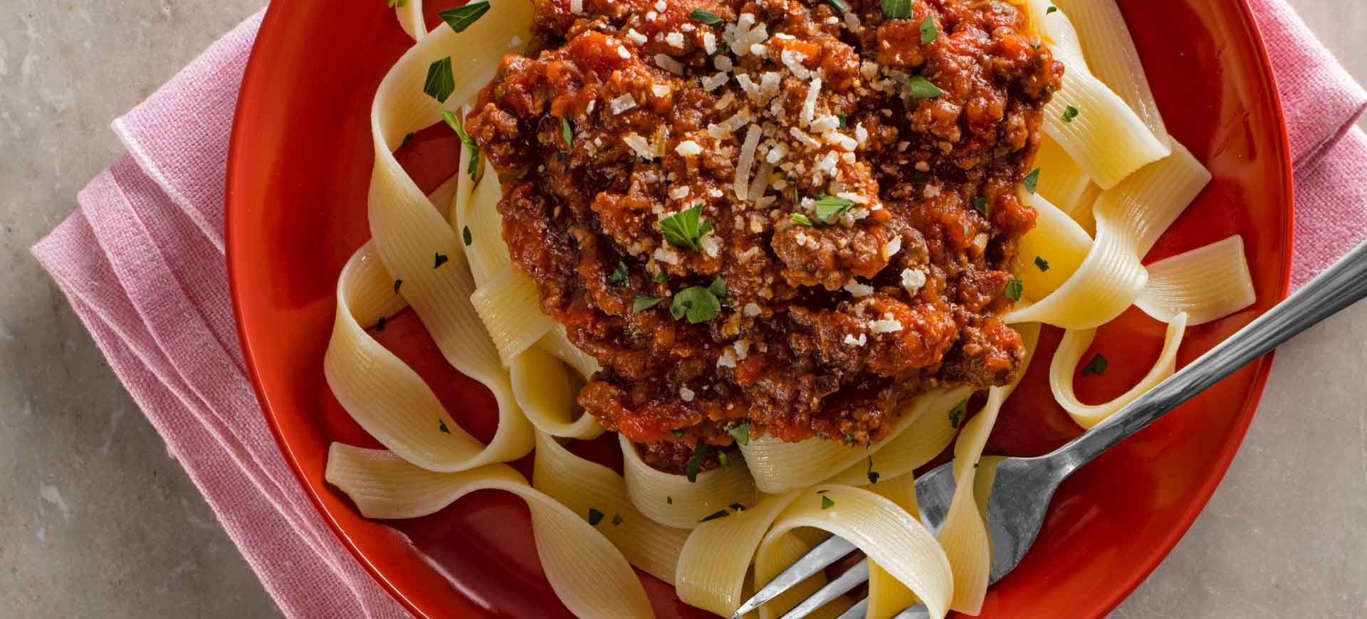 Bolognese with Pappardelle