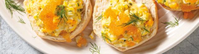 Deviled Egg Salad Biscuits