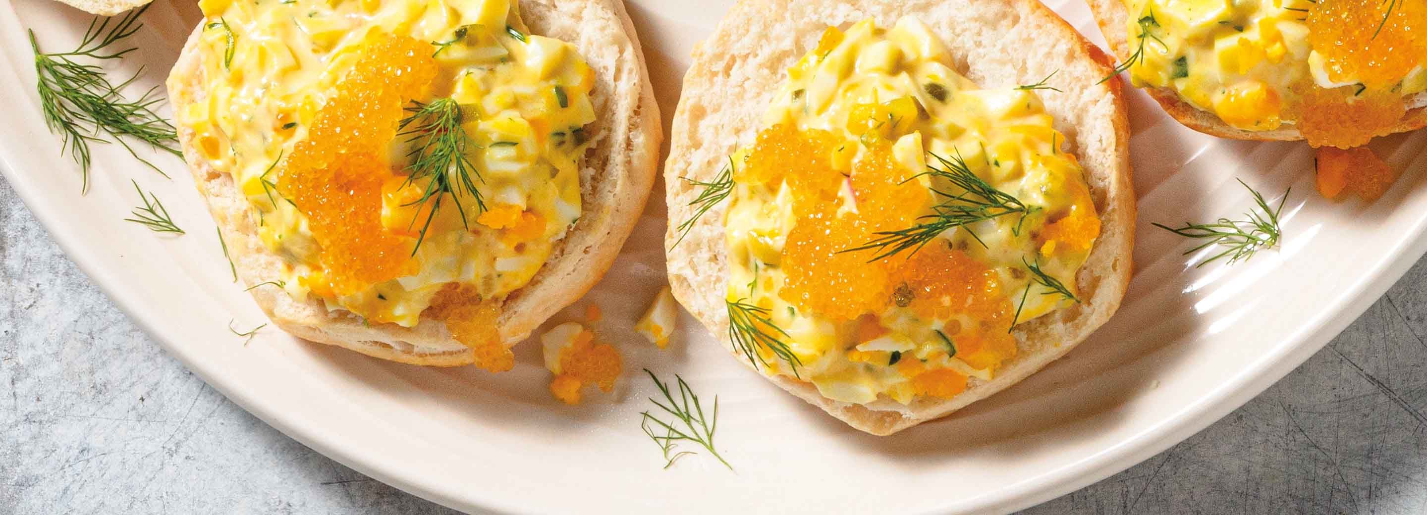 Deviled Egg Salad Biscuits