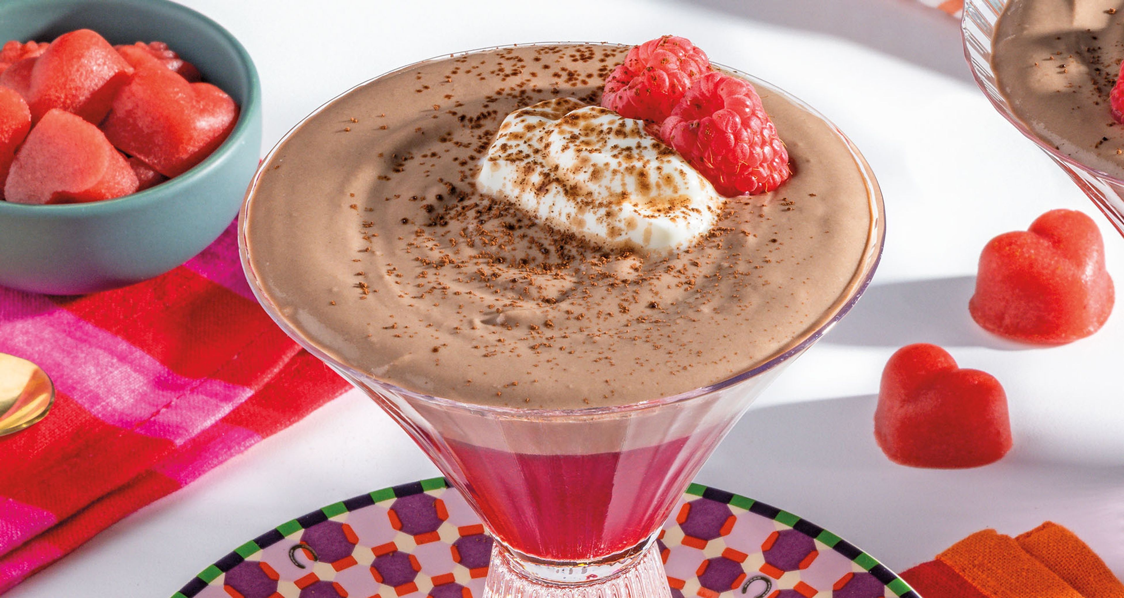 Silky, Protein-Packed Mousse With Tart Raspberry Coulis