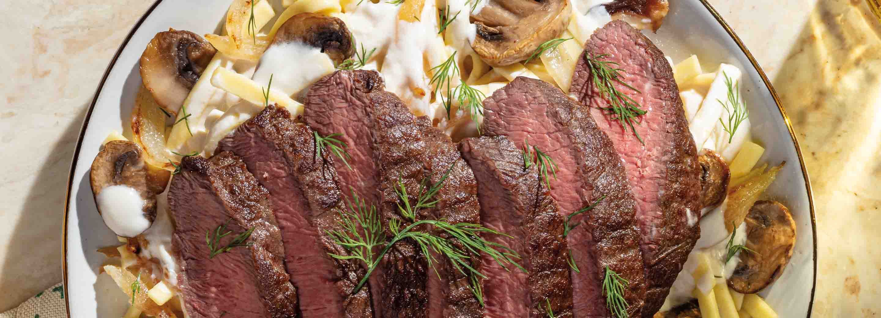 Updated Beef Stroganoff with Kluski | Schnucks