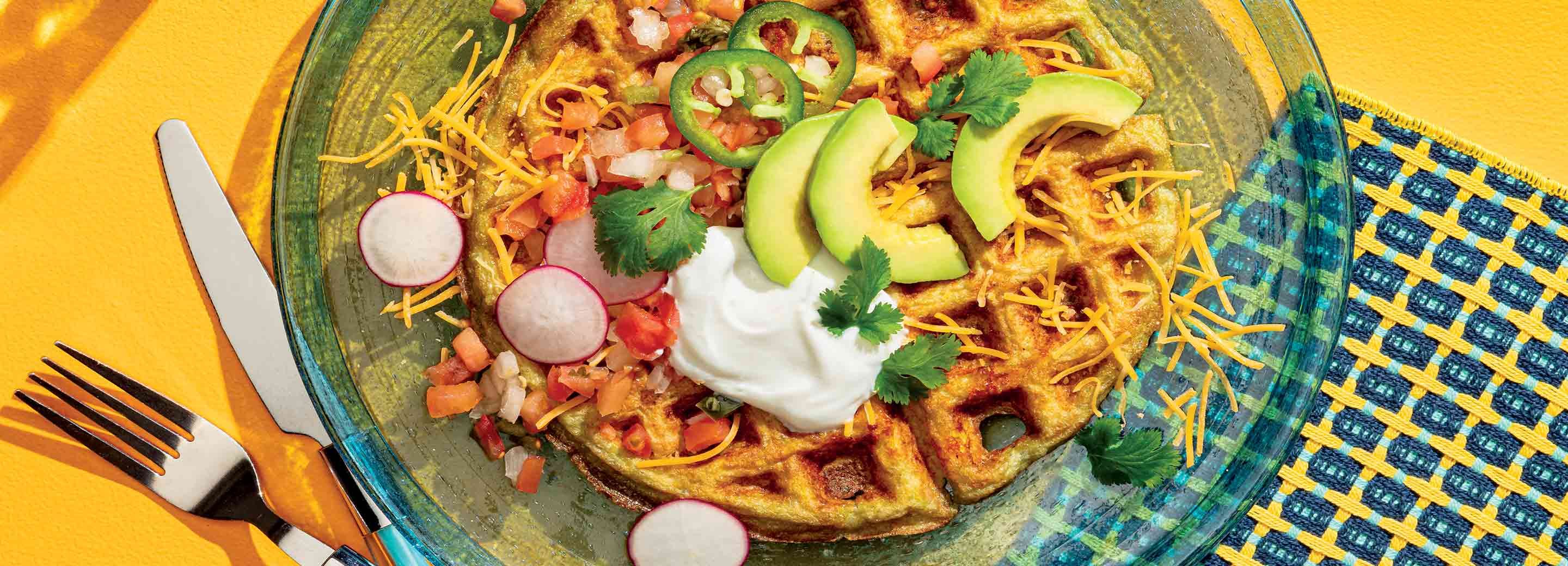 Mexican-Style Cauliflower Waffle