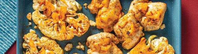 Mango Chutney Chicken With Cauliflower Steaks
