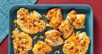 Mango Chutney Chicken With Cauliflower Steaks