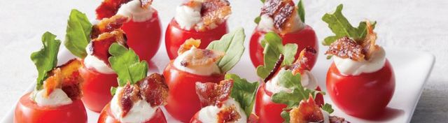 Mini Bacon Lettuce in Tomato Cups