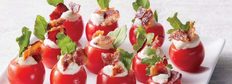 Mini Bacon Lettuce in Tomato Cups