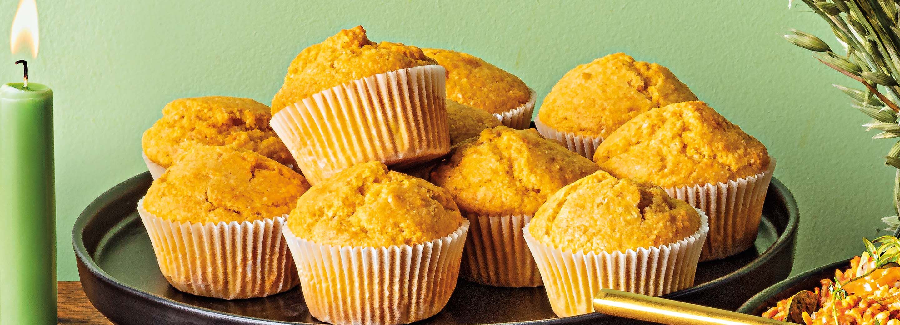 Rum Sweet Potato Cornbread Muffins
