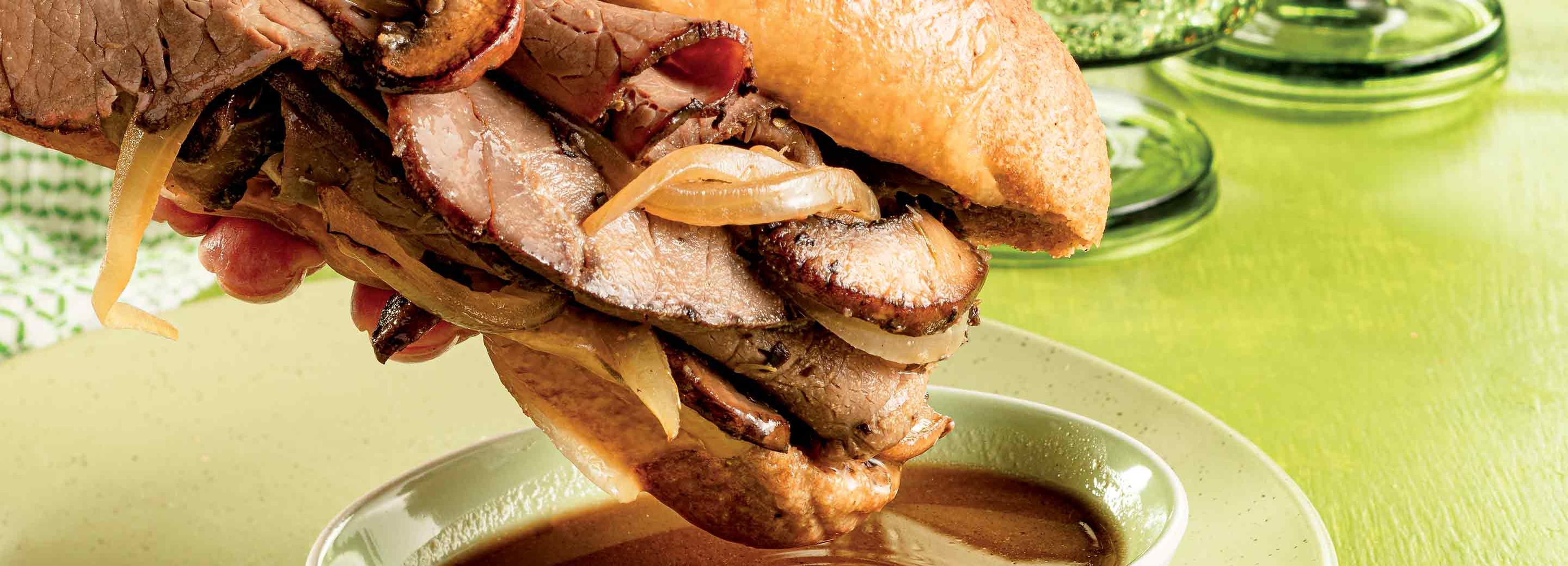 Beef and Mushroom French Dip