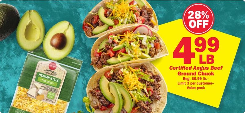 Certified Angus Beef Ground Chuck - $4.99 lb