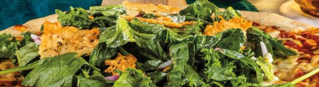 Caesar Salad Pizza with Crispy Parmesan