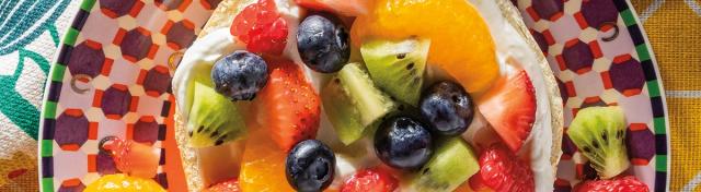 Rainbow Fruit Bagels