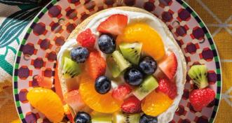 Rainbow Fruit Bagels