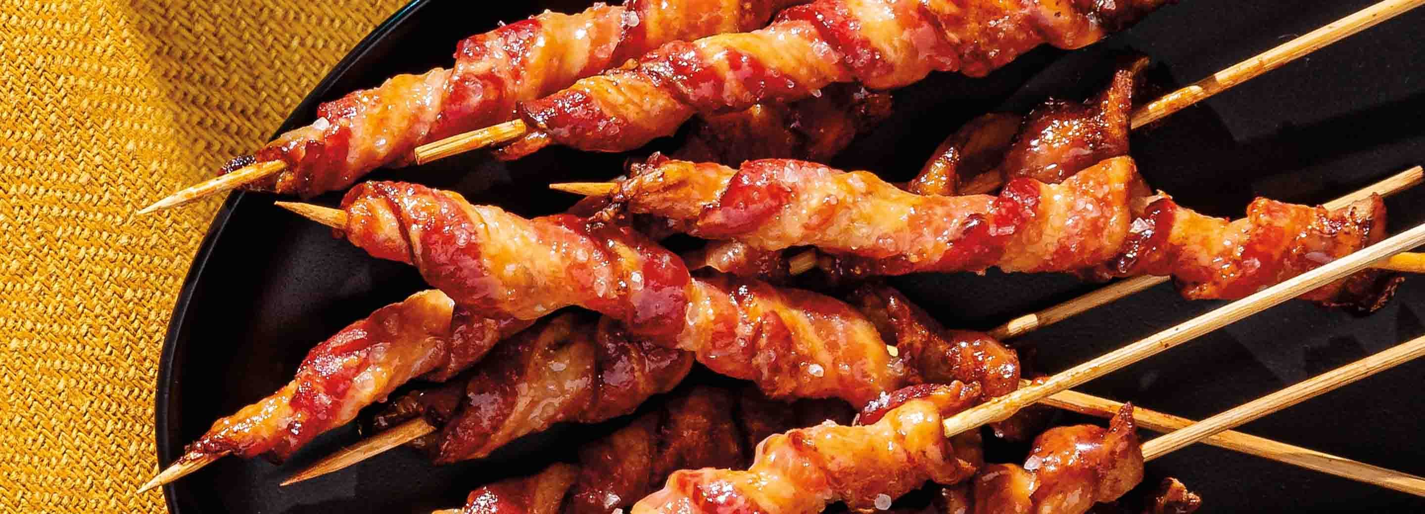 Salted Caramel Bacon Kabobs