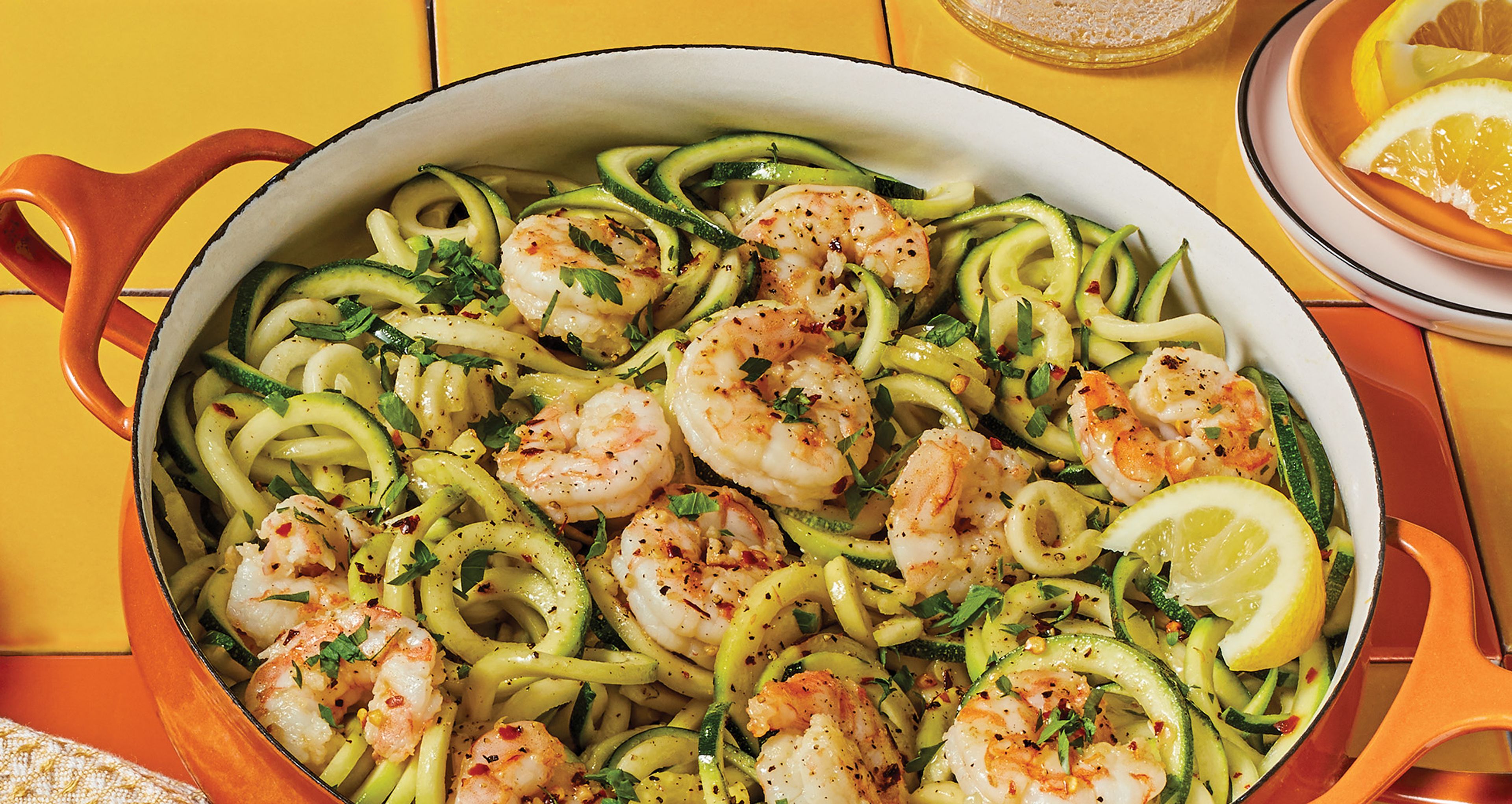 Lemon-Garlic Shrimp with Zoodles