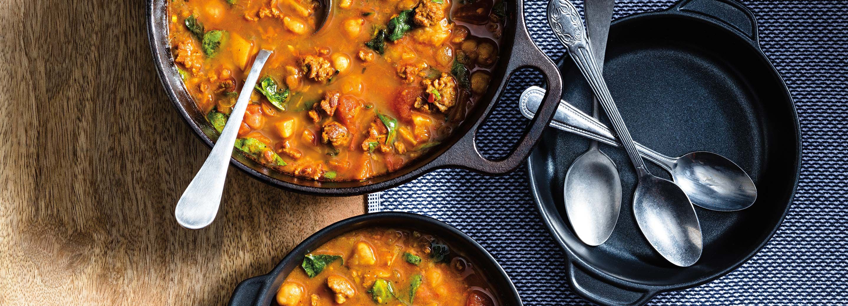 Hearty Sausage Chickpea Stew