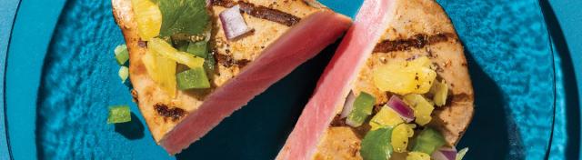 Grilled Tuna Steaks with Pineapple Salsa