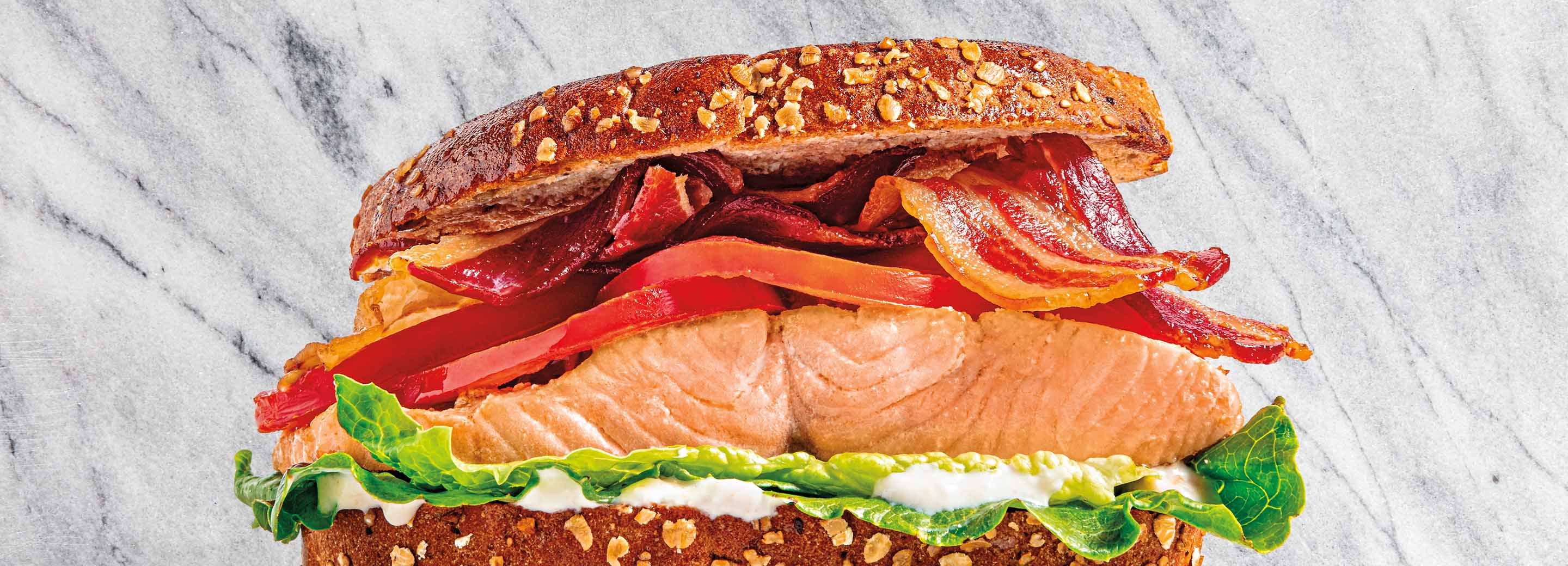 Keta Salmon BLT Sandwiches