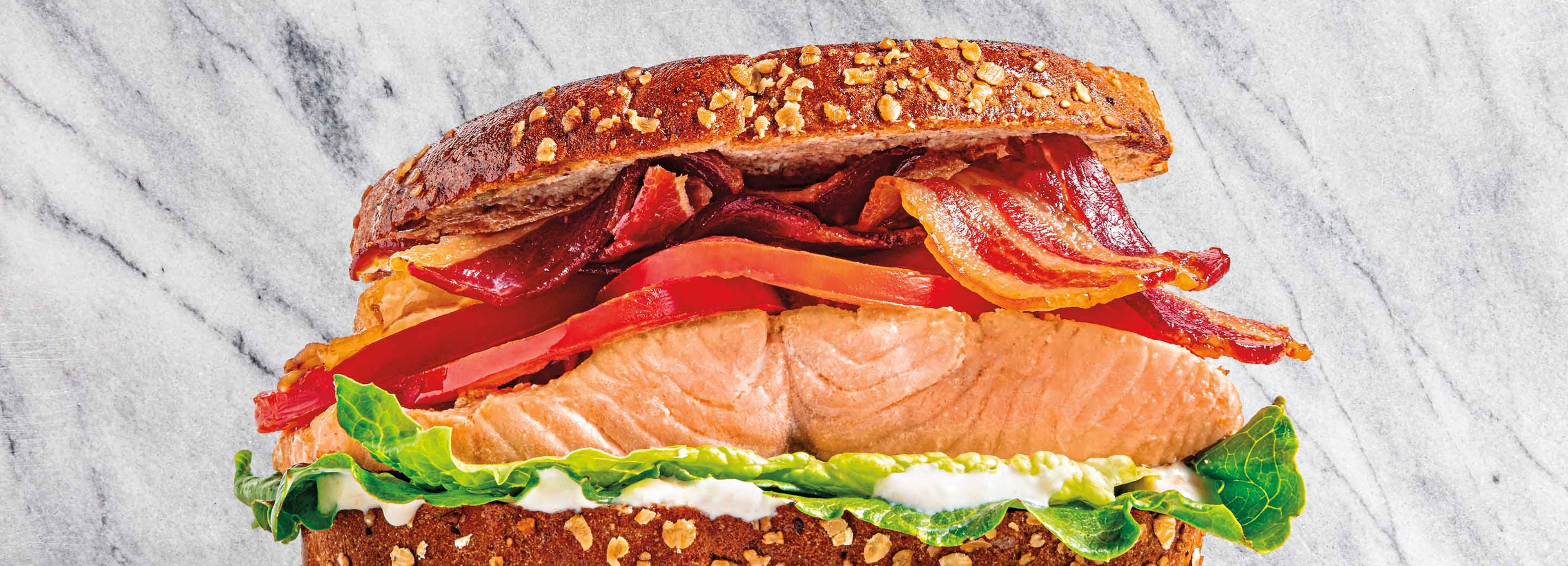 Keta Salmon BLT Sandwiches