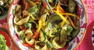 Asian-Inspired Cucumber Ribbon Salad