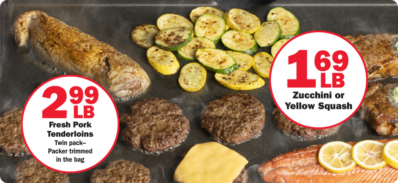 Fresh Pork Tenderloins and Zucchini or Yellow Squash