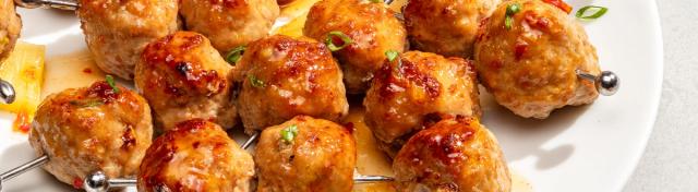 Ginger Pineapple Glazed Pork Meatballs