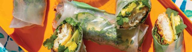 Summer Rolls with Crispy Fish