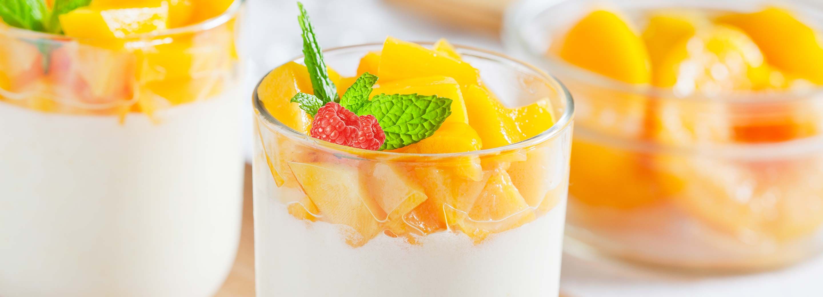 Mango Panna Cotta with Raspberry Sauce | Schnucks