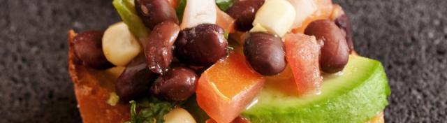 Black Bean, Arugula & Queso Fresco Bruschetta