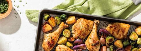 Sheet Pan Mustard Roasted Chicken and Veggies