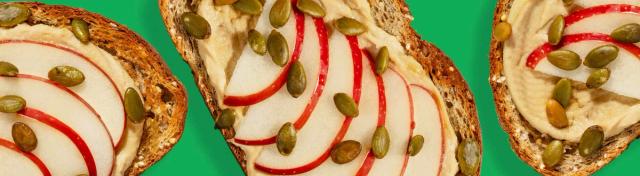 Hummus and Apple Toast