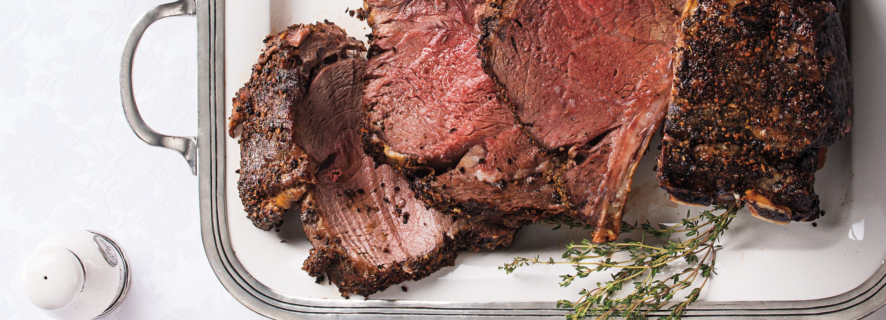 Christmas Rib Roast with Mushroom au Jus