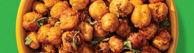 Garlic Herb Crispy Roasted Chickpeas