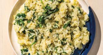 Vegan Cauliflower-Spinach Risotto