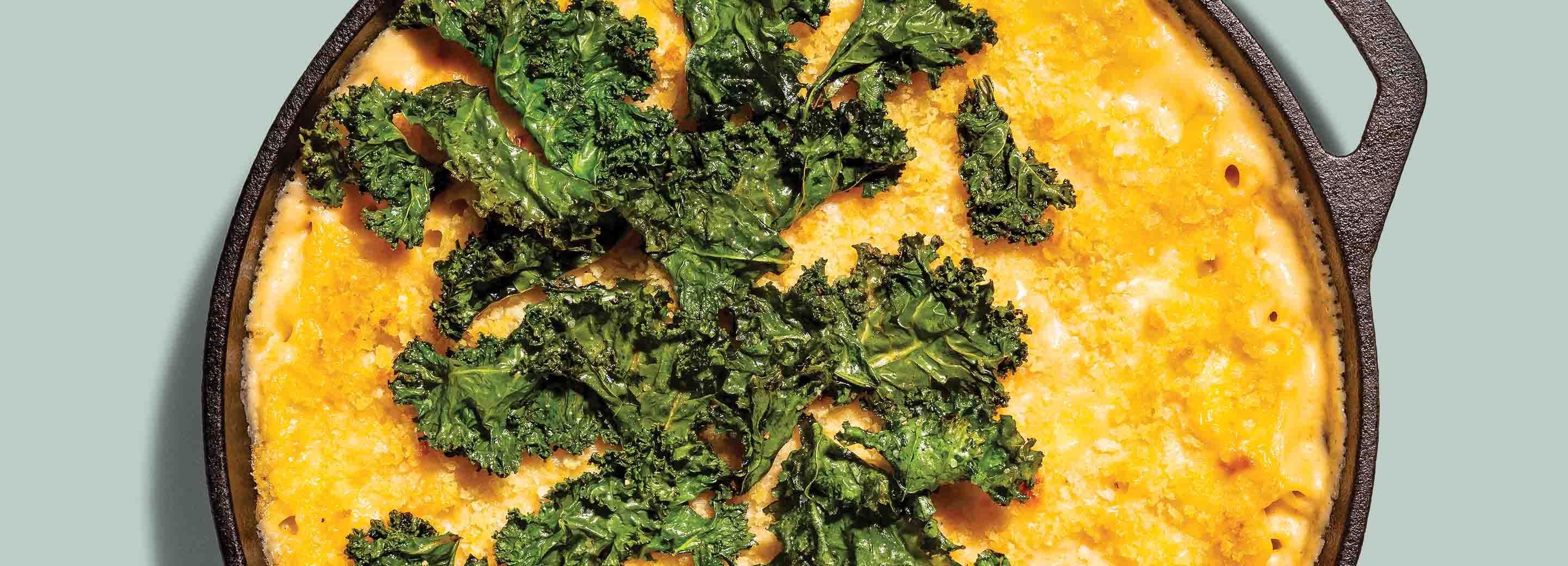 Mac & Cheese with Kale Chips