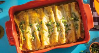 Green Chile Chicken Enchiladas