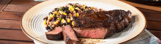 Blackened Chuck Steak with Texas Caviar