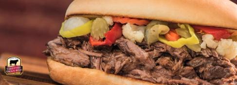 Slow Cooker Italian Beef Sandwich