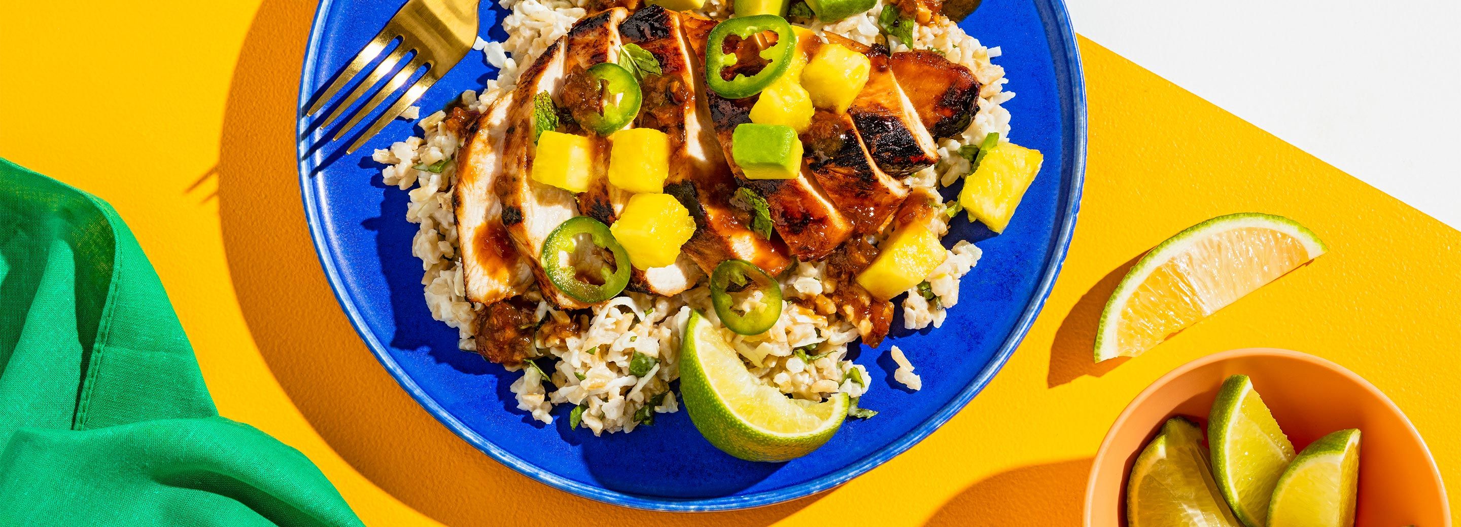 Pineapple Chicken with Coconut Rice