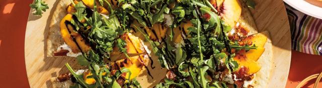 Grilled Peach Pizza