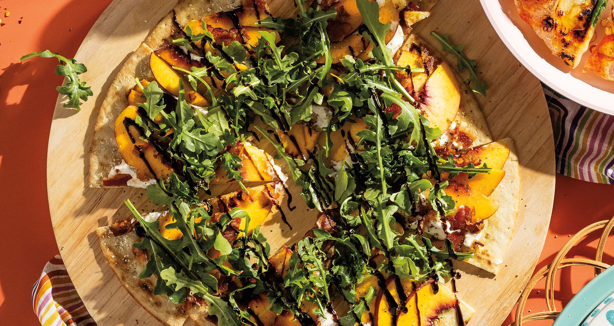 Grilled Peach Pizza