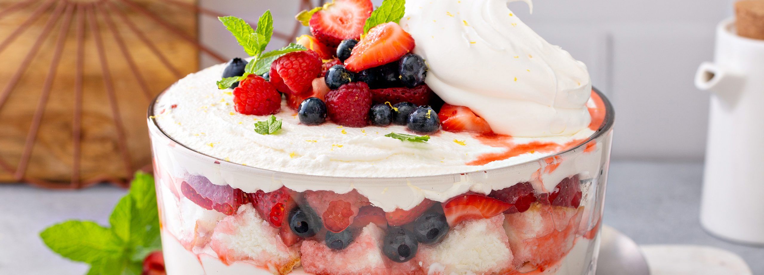 Red, White and Blue Trifle