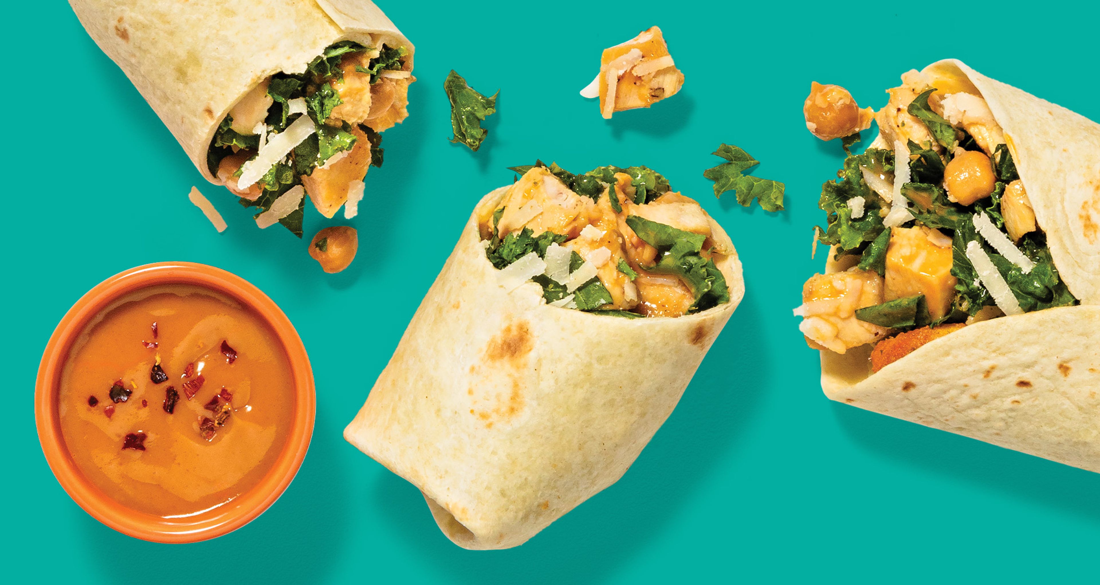 Peanut Chicken Wraps