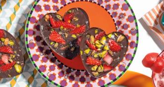 Sweet & Salty Dark-Chocolate Hearts
