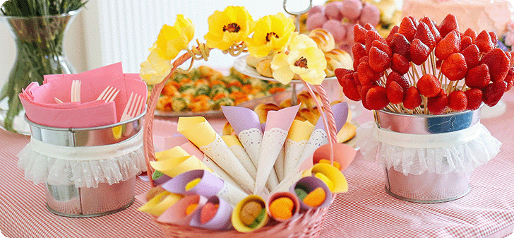 Strawberries on sticks